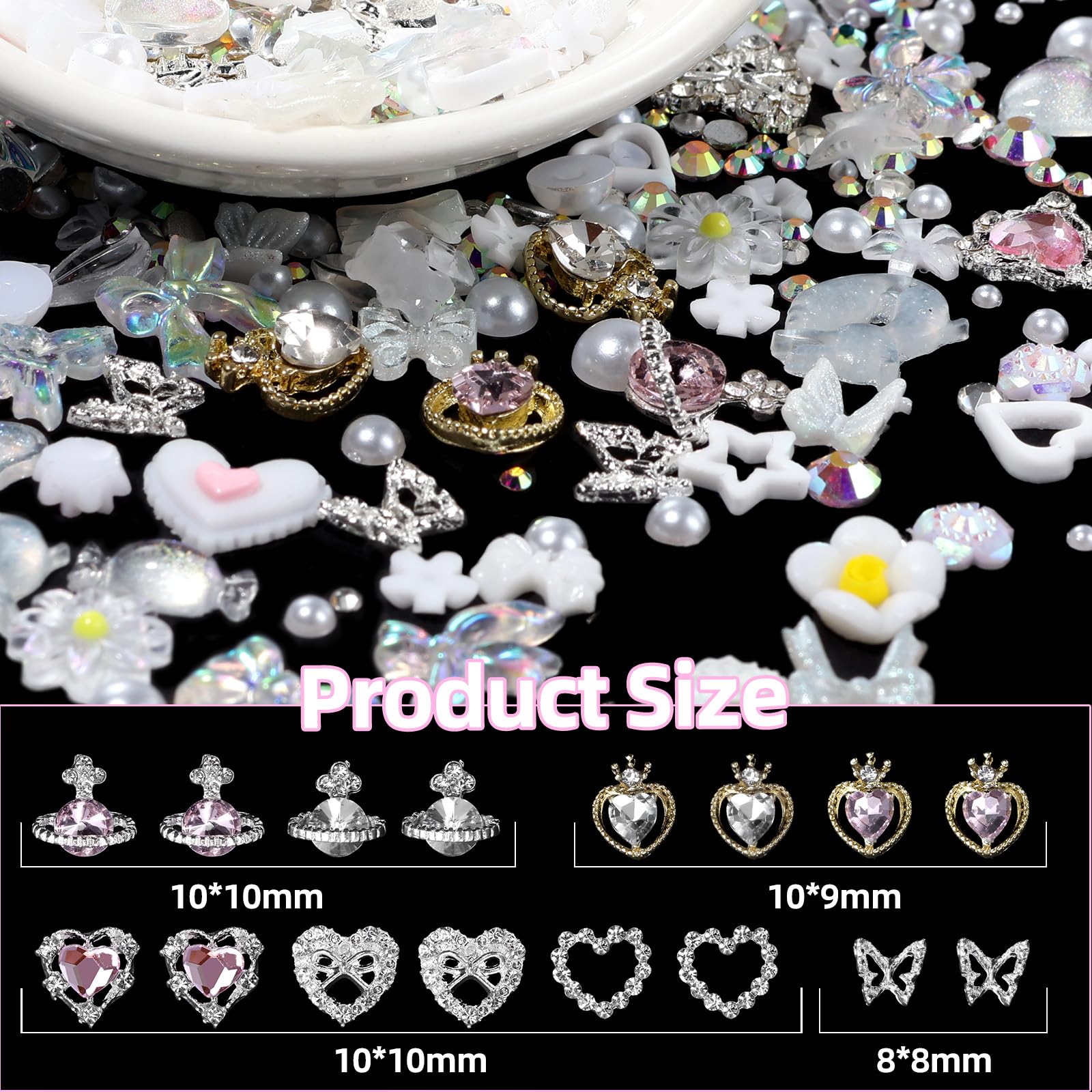 CESUSME planet nail charms create playful, dimensional accents for DIY nails