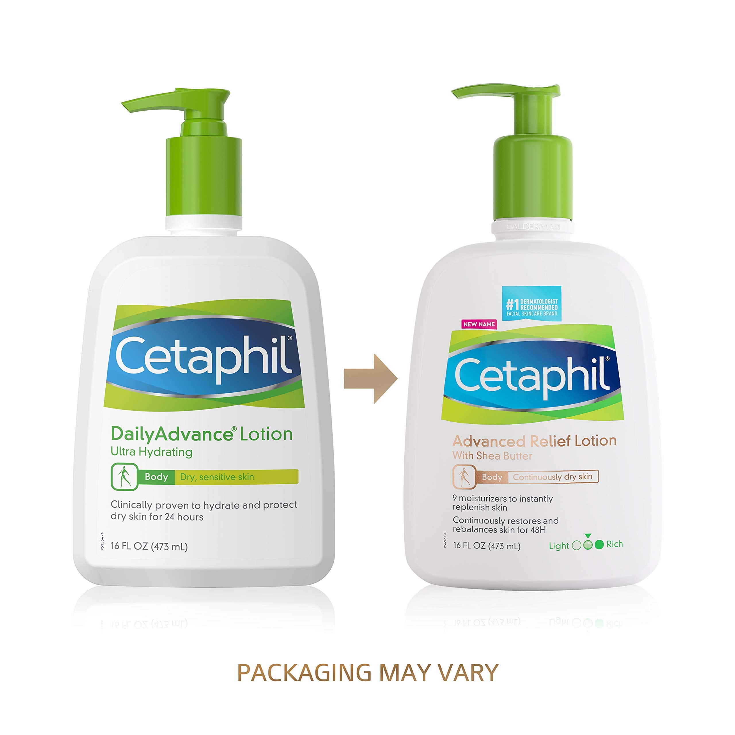 Cetaphil Advanced Relief Lotion dermatologist-recommended label signals trusted sensitive-skin care.
