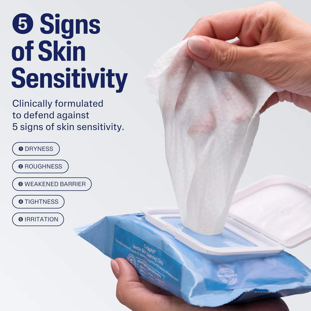 Cetaphil fragrance-free wipes ideal for sensitive skin daily cleansing.
