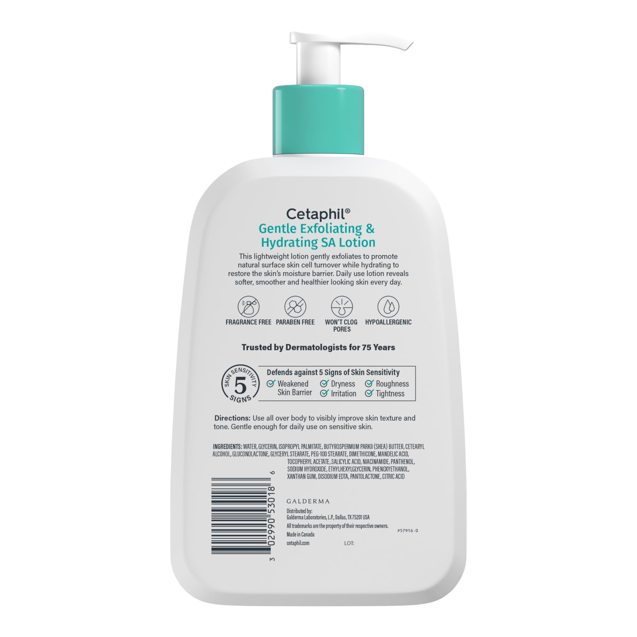 Clinician-tested Cetaphil Gentle Exfoliating SA Lotion for sensitive skin
