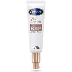 Cetaphil Healthy Renew Day Cream SPF 30 bottle shows daily sun protection and hydration.