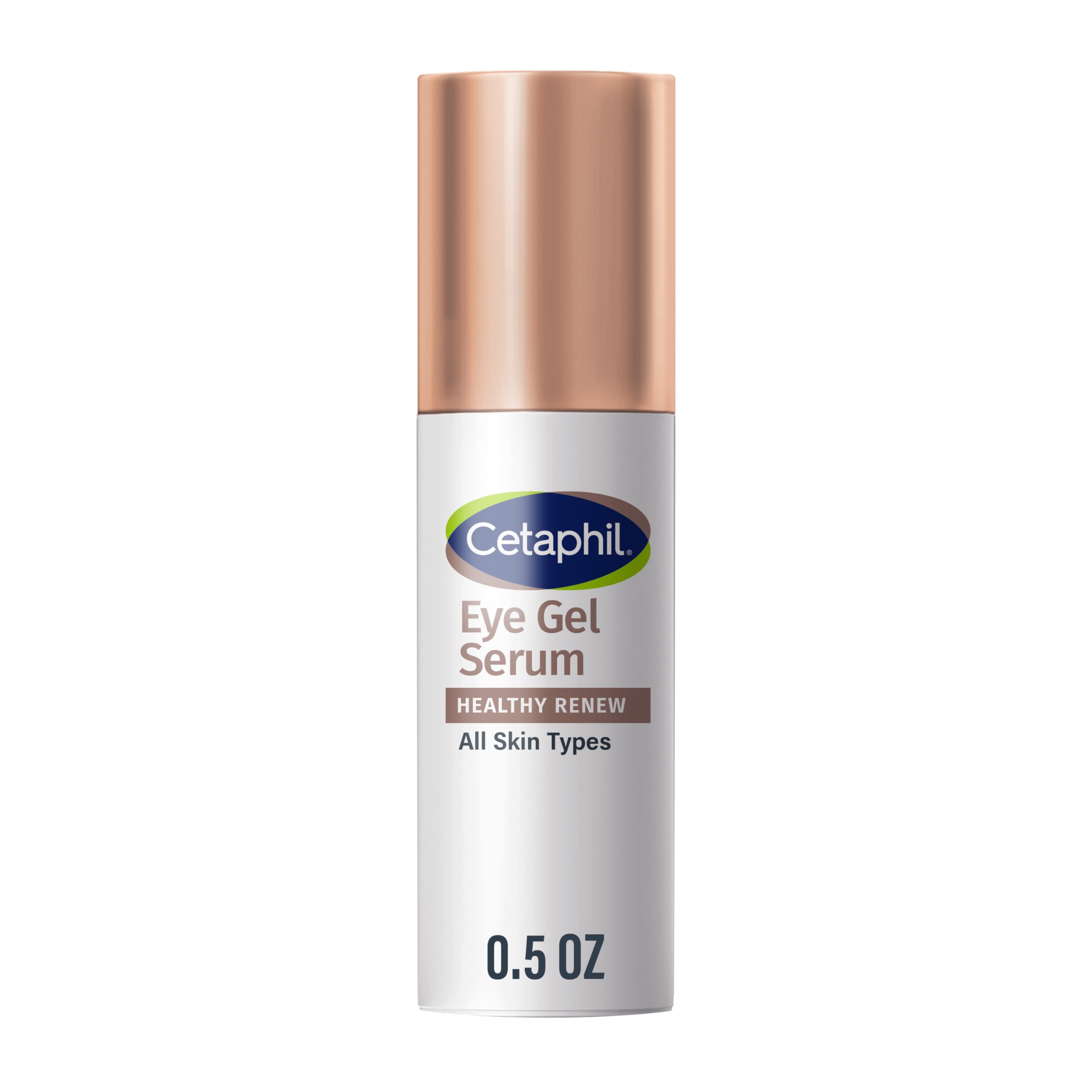 Cetaphil Healthy Renew Eye Gel Serum bottle close-up, lightweight hydration for day-long moisture.