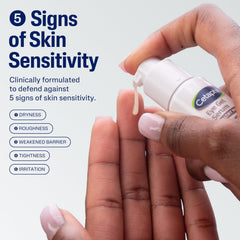 Cetaphil Healthy Renew Eye Gel Serum pump-dispense close-up around the eye area.