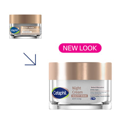 Cetaphil Healthy Renew Night Cream jar closeup showing rich texture and hydration.
