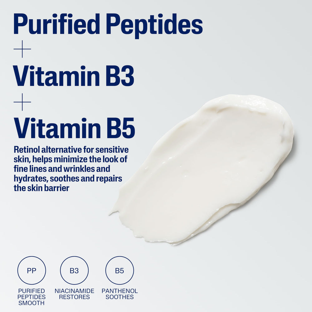 Cetaphil Healthy Renew Night Cream ingredients include peptides for firming benefits.