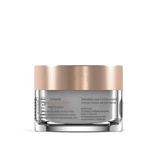 Cetaphil Healthy Renew Night Cream suitable for sensitive skin in nightly routines.