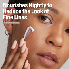 Cetaphil Healthy Renew Night Cream texture closeup highlights luxurious, hydrating cream.