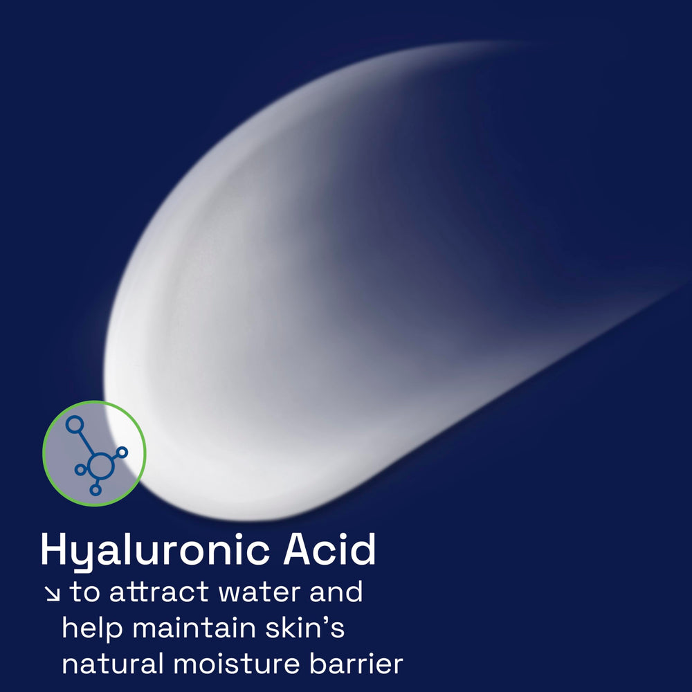 Cetaphil Night Moisturizer with hyaluronic acid delivering lasting moisture.