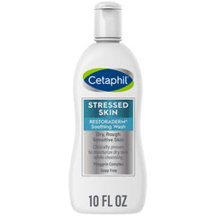 Cetaphil Restoraderm Soothing Wash bottle front view for gentle cleansing of dry skin