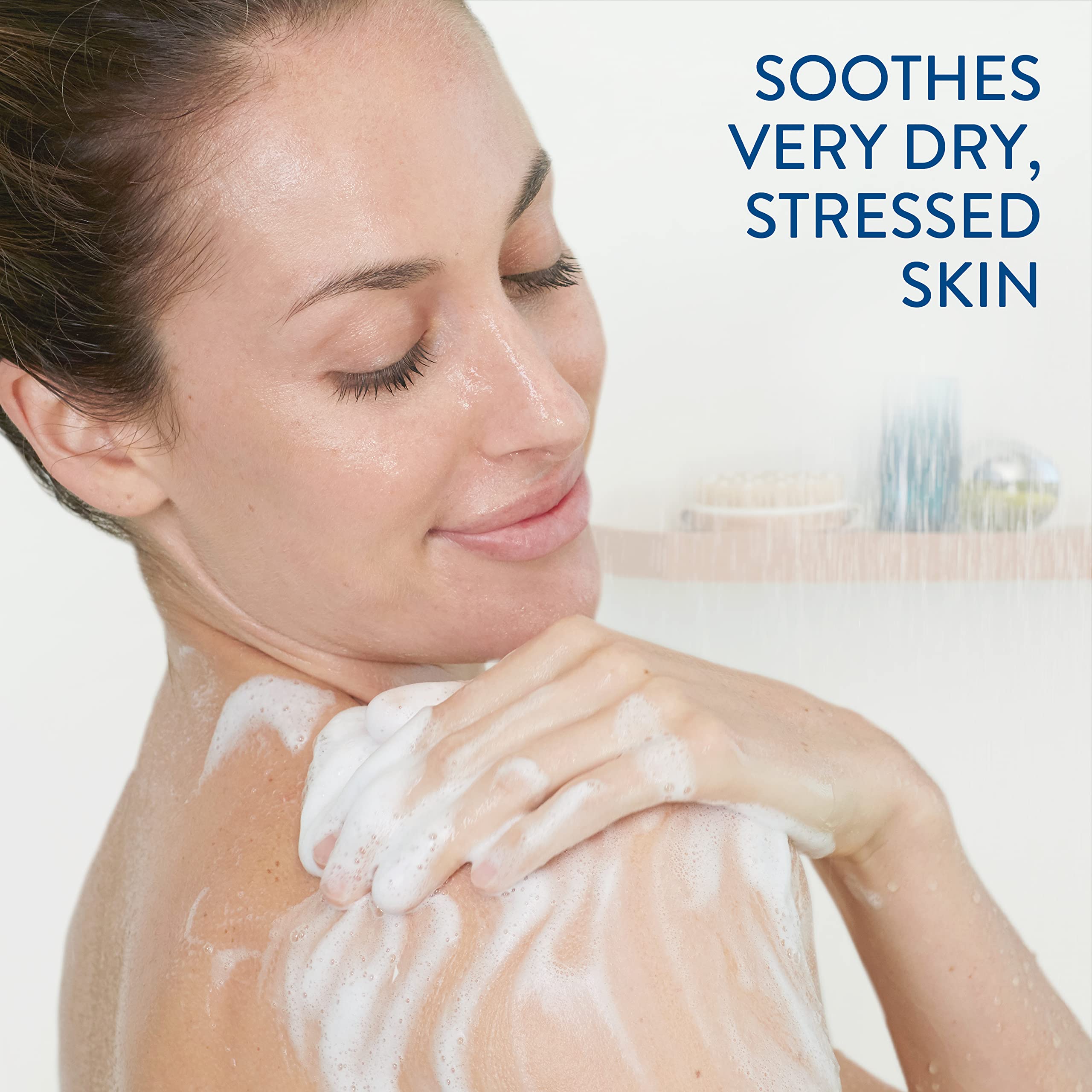 Cetaphil Restoraderm Soothing Wash pump action for easy daily cleansing.