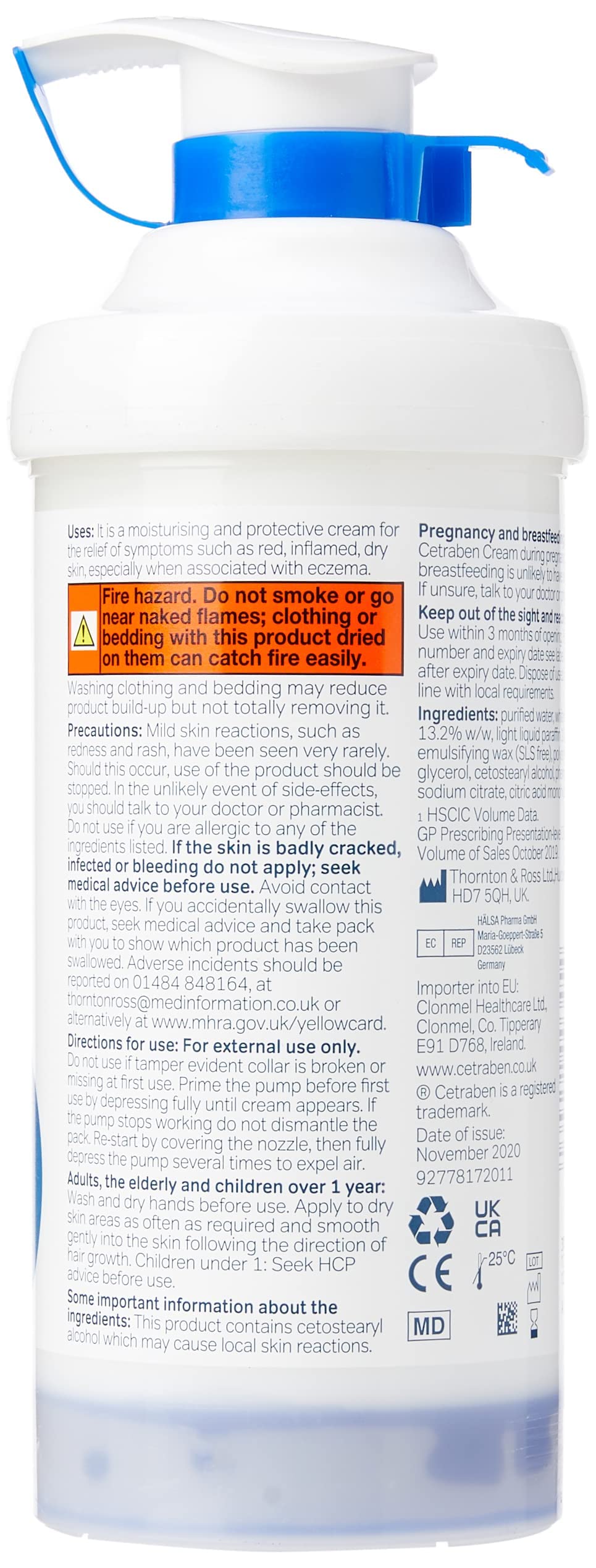 Cetraben Emollient Cream 500g supports gentle hydration and soft skin with daily use.