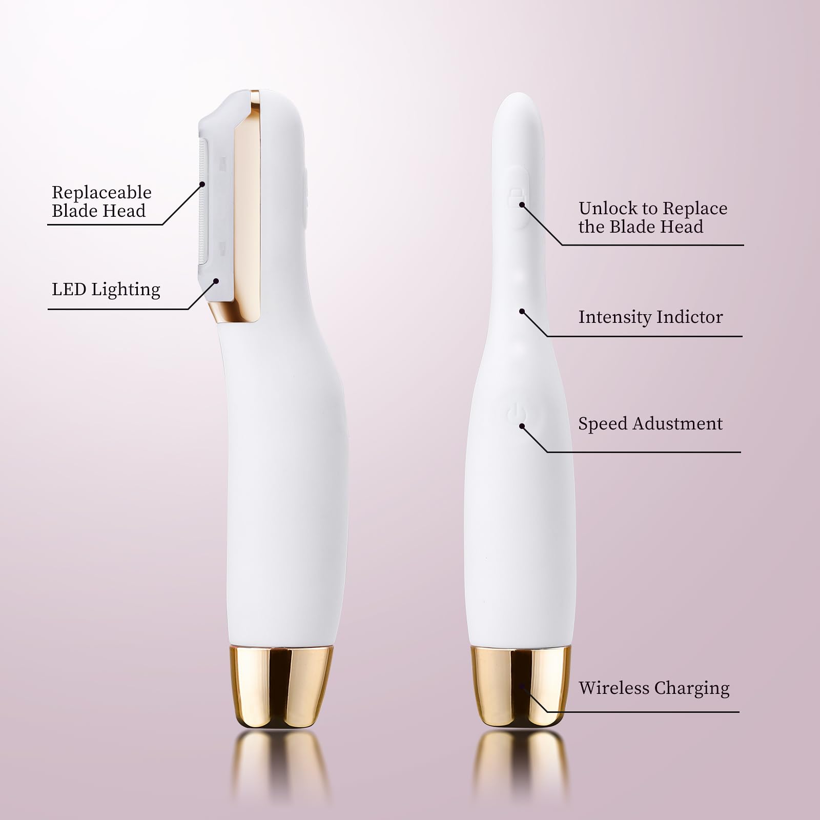 CEVEK Sonic Dermaplane Razor peach fuzz removal prepares your complexion for makeup.