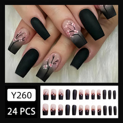 CEWEWP pink flowers design nails for a soft, floral accent.