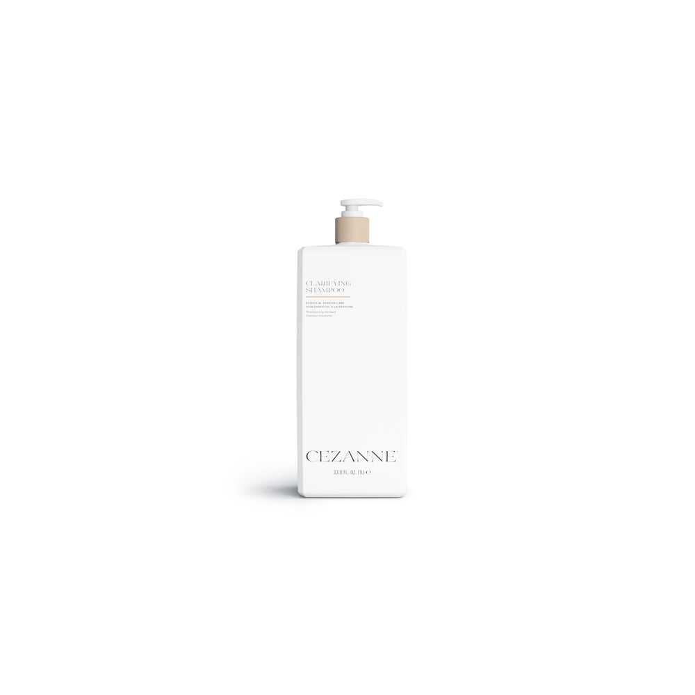 Cezanne Clarifying Shampoo lather closeup demonstrates buildup removal for keratin prep.
