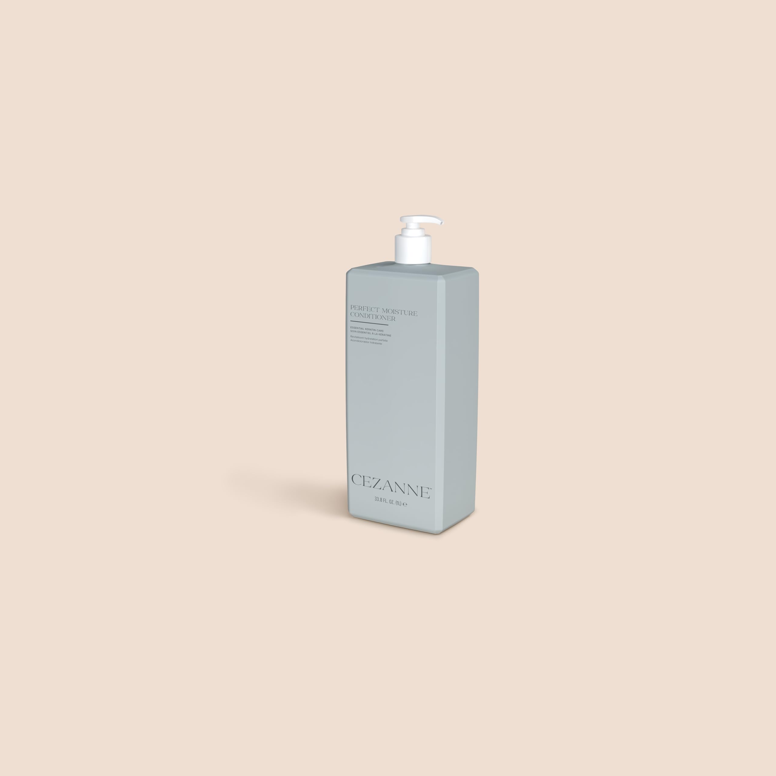 Cezanne Perfect Moisture Conditioner label indicates color-safe formula and care benefits.