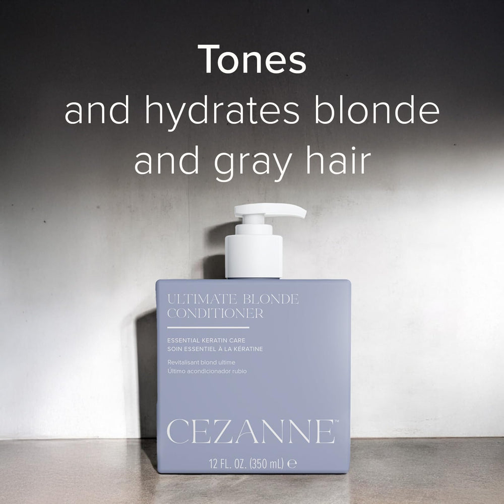 Cezanne Ultimate Blonde Conditioner pump-dispense image highlighting moisture and color-safe care.