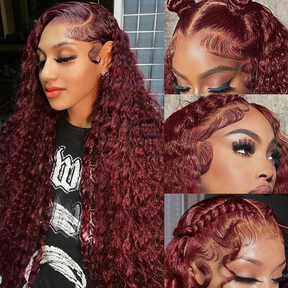 Cfaimity burgundy color wig ready to dye or style