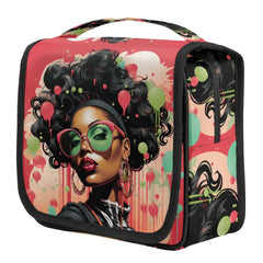 cfpolar travel toiletry bag with hanging hook keeps cosmetics accessible on the go.
