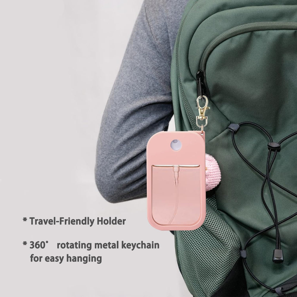 Durable silicone feels smooth while shielding the sanitizer.