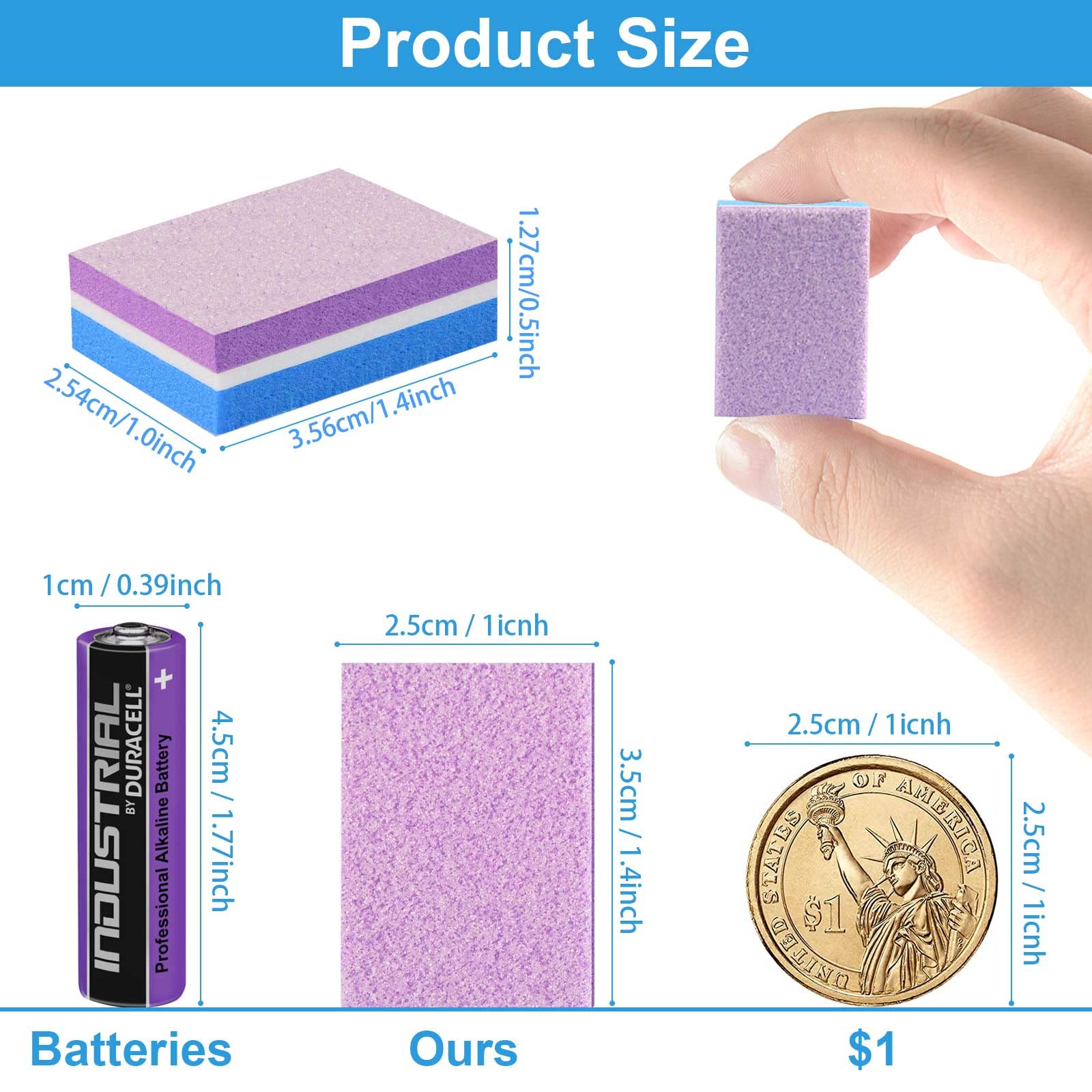 CGBE buffing block suitable for natural, acrylic, and gel nails.
