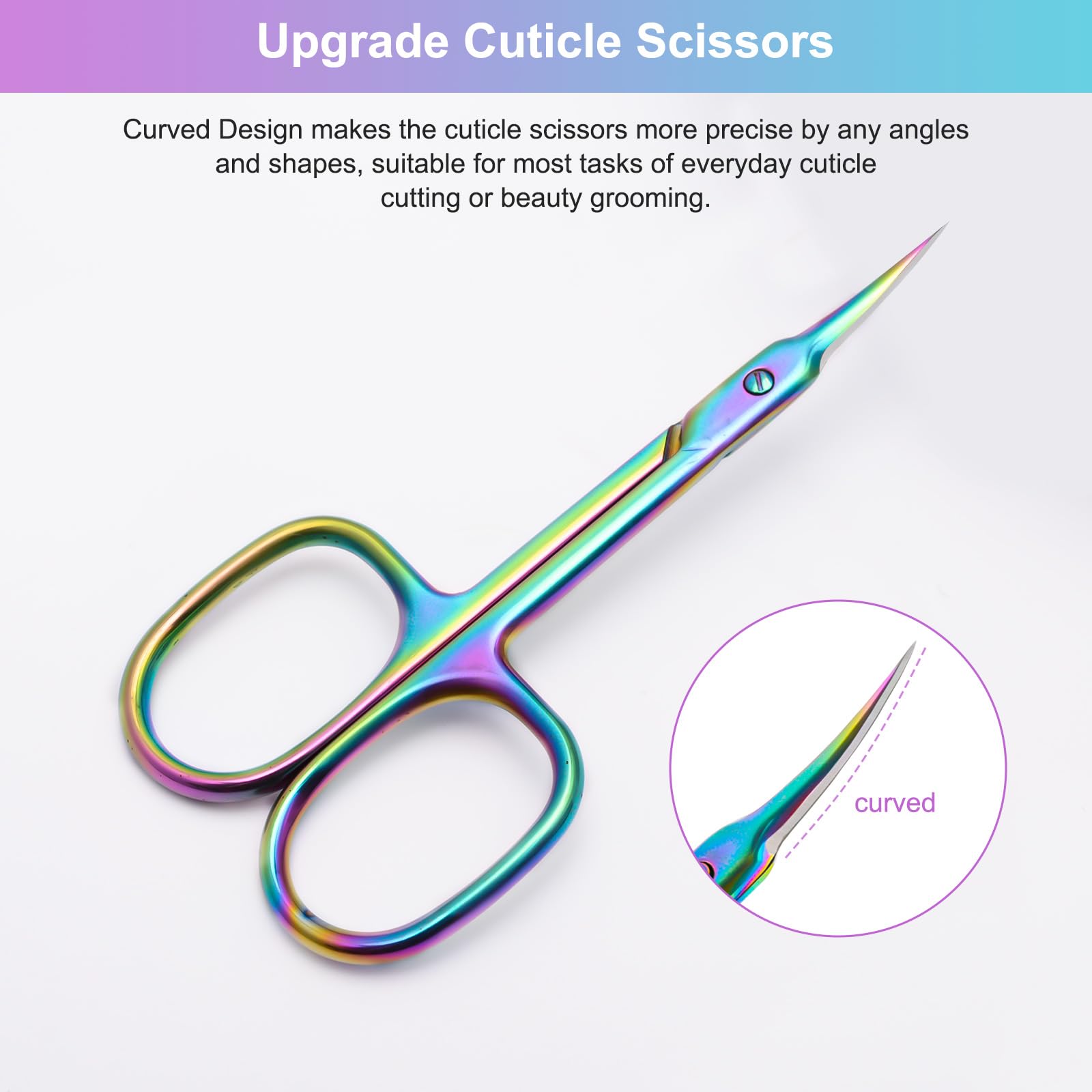 CGBE scissors with ergonomic handles for comfortable one-handed grooming.