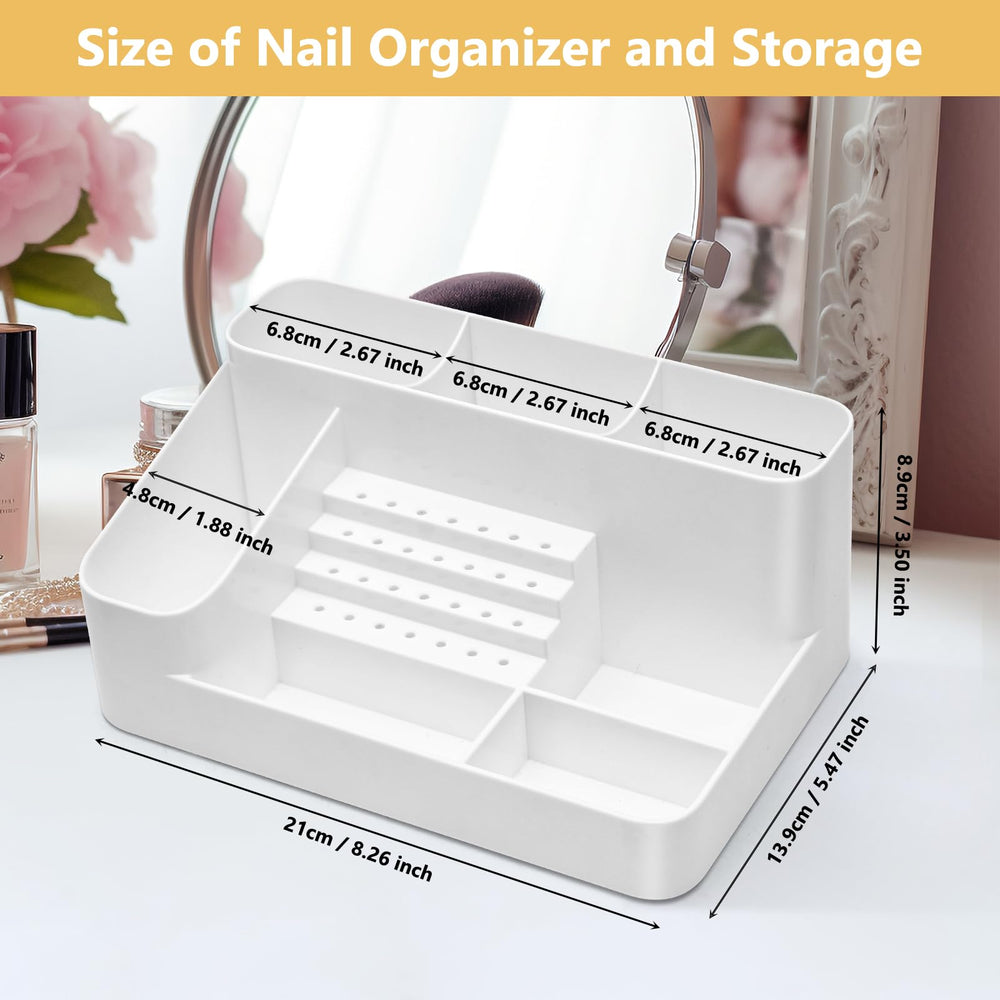 CGBE open-view nail drill holder allows quick identification of contents at a glance.
