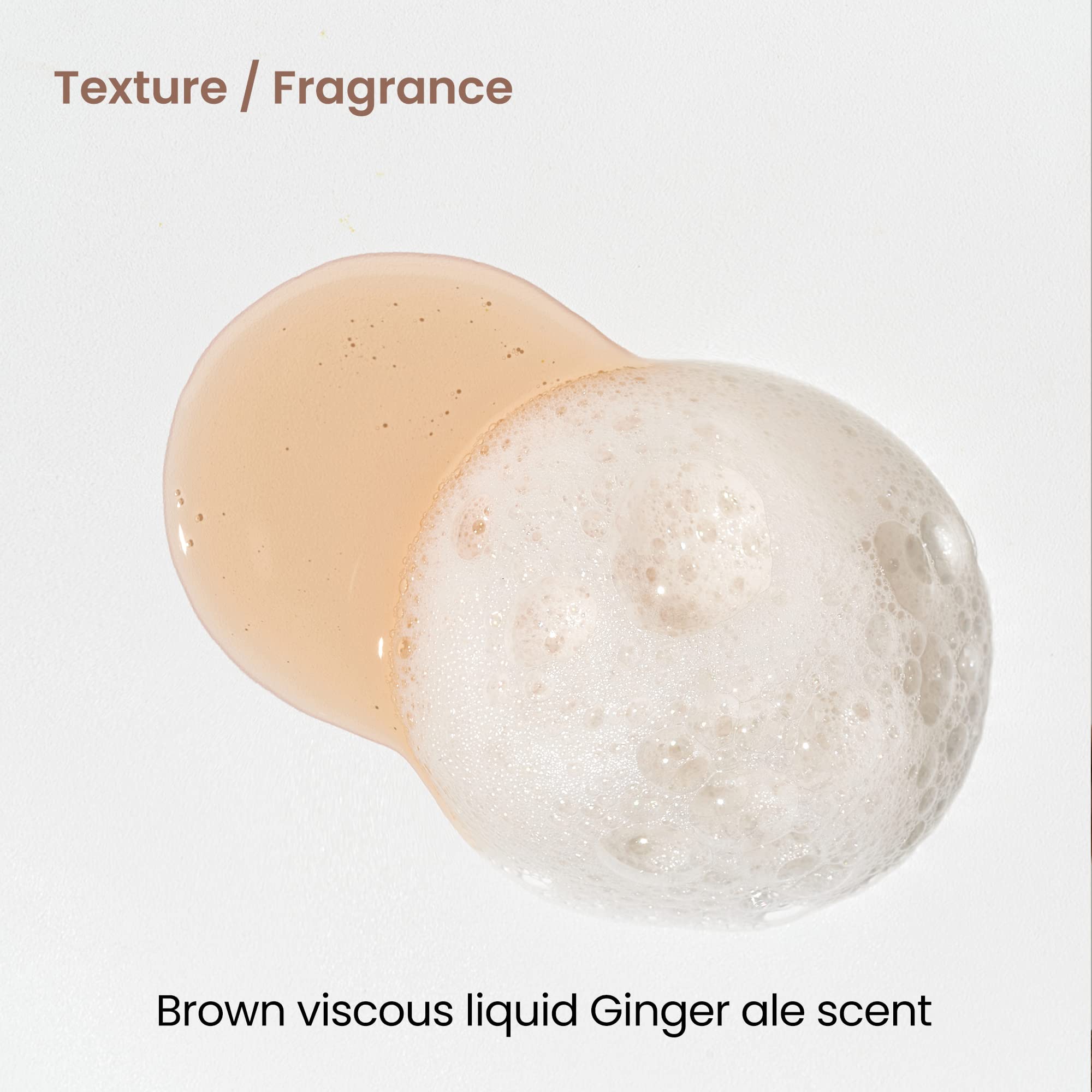 CH6 Ginger Beer Shampoo application demonstrates an easy scalp care routine