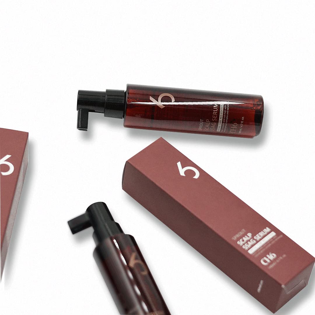 CH6 Scalp Ssag Serum Red Edition applying shot showing easy, targeted scalp application