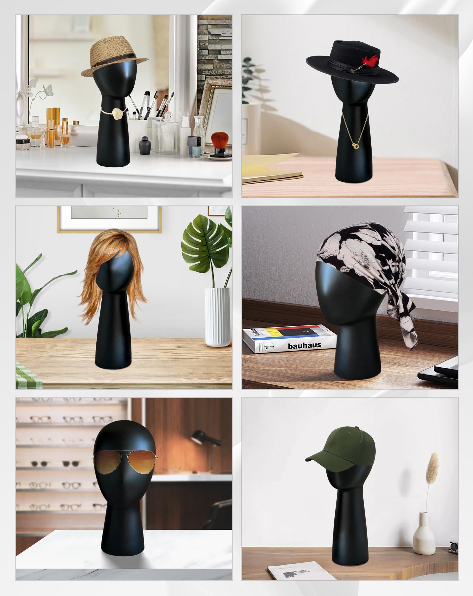 CHADWICK wig head stand ideal for stylists in salons and studios.