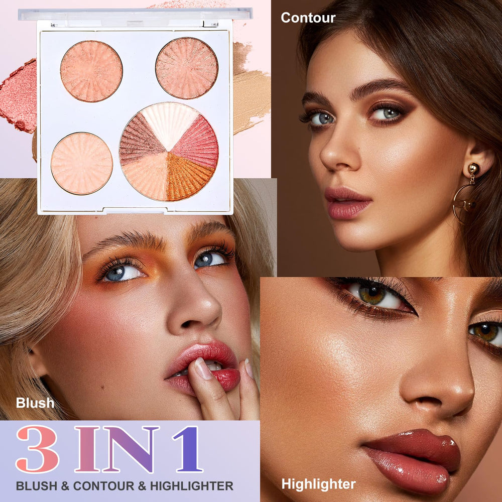 CHAFFUL cosmetic brushes set enhances precise application and blending