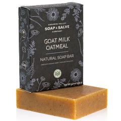 Chagrin Valley Goat Milk Soap Oatmeal Honey bar for gentle moisture on dry skin.