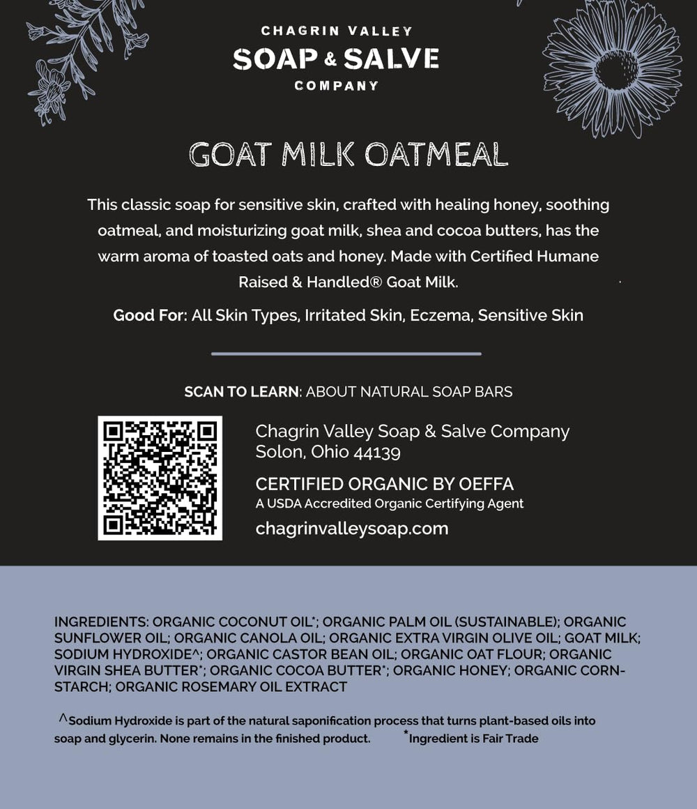 Chagrin Valley Goat Milk Soap from Stutzman Farms highlights trusted sourcing.