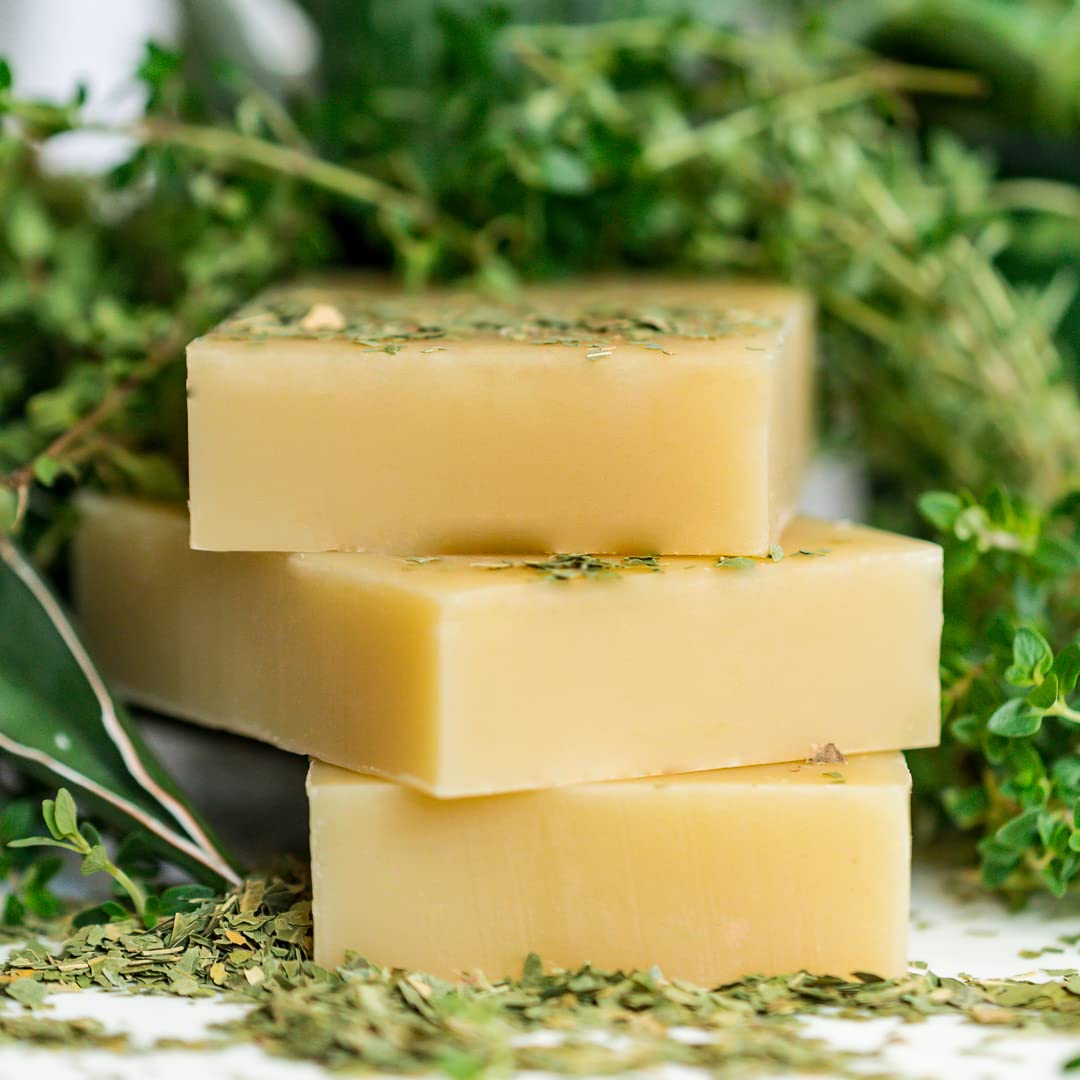 Chagrin Valley Neem & Tea Tree bar on a shelf suggests scalp-friendly cleansing benefits.