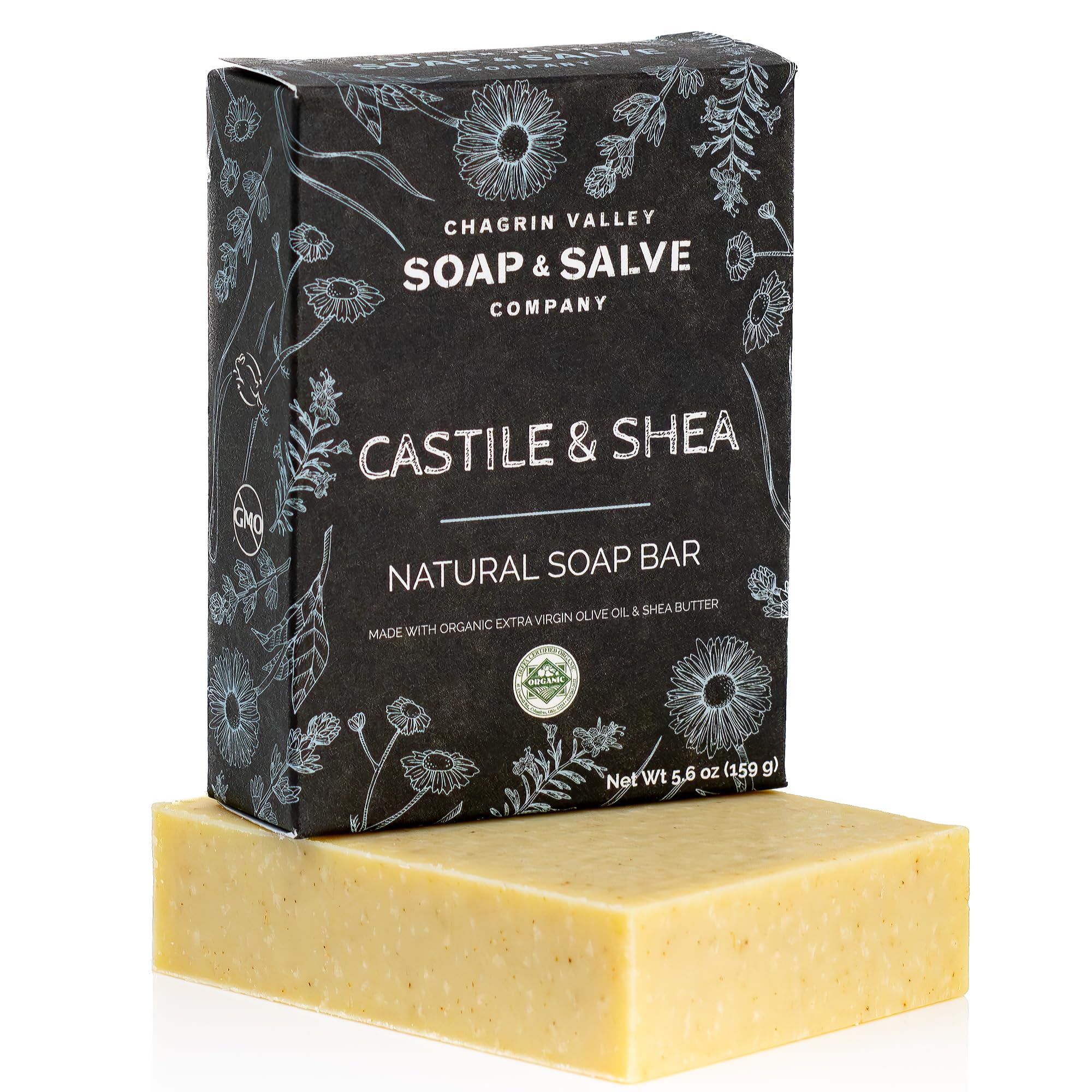 Chagrin Valley Soap Bar front view unscented, ideal for sensitive skin.