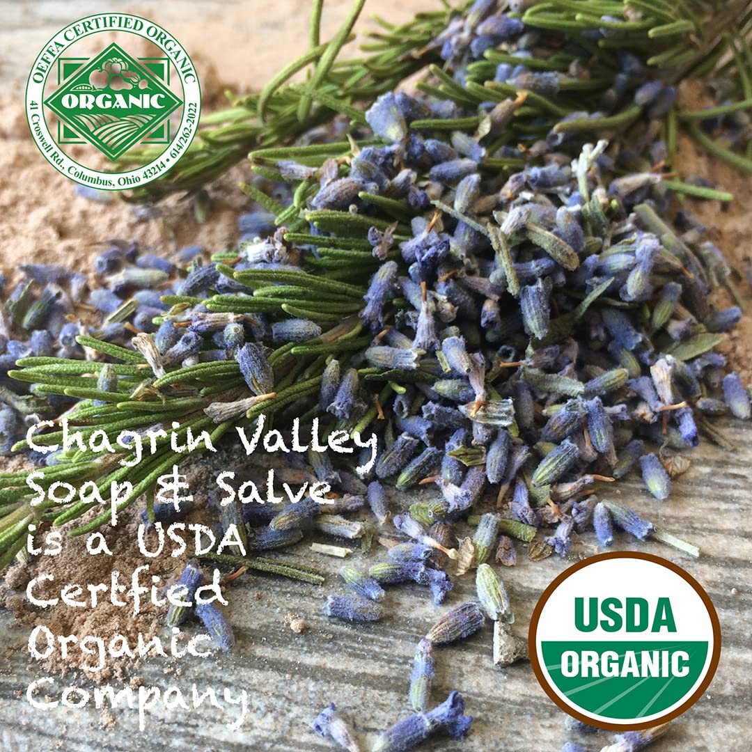 Chagrin Valley Soap Bar organic ingredients label showcasing purity.