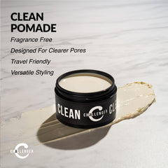 Challenger Clean natural matte finish on styled hair