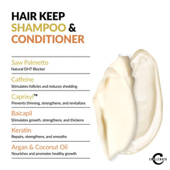 Challenger Hair Keep duo-pack front shows two 10 oz bottles for convenience