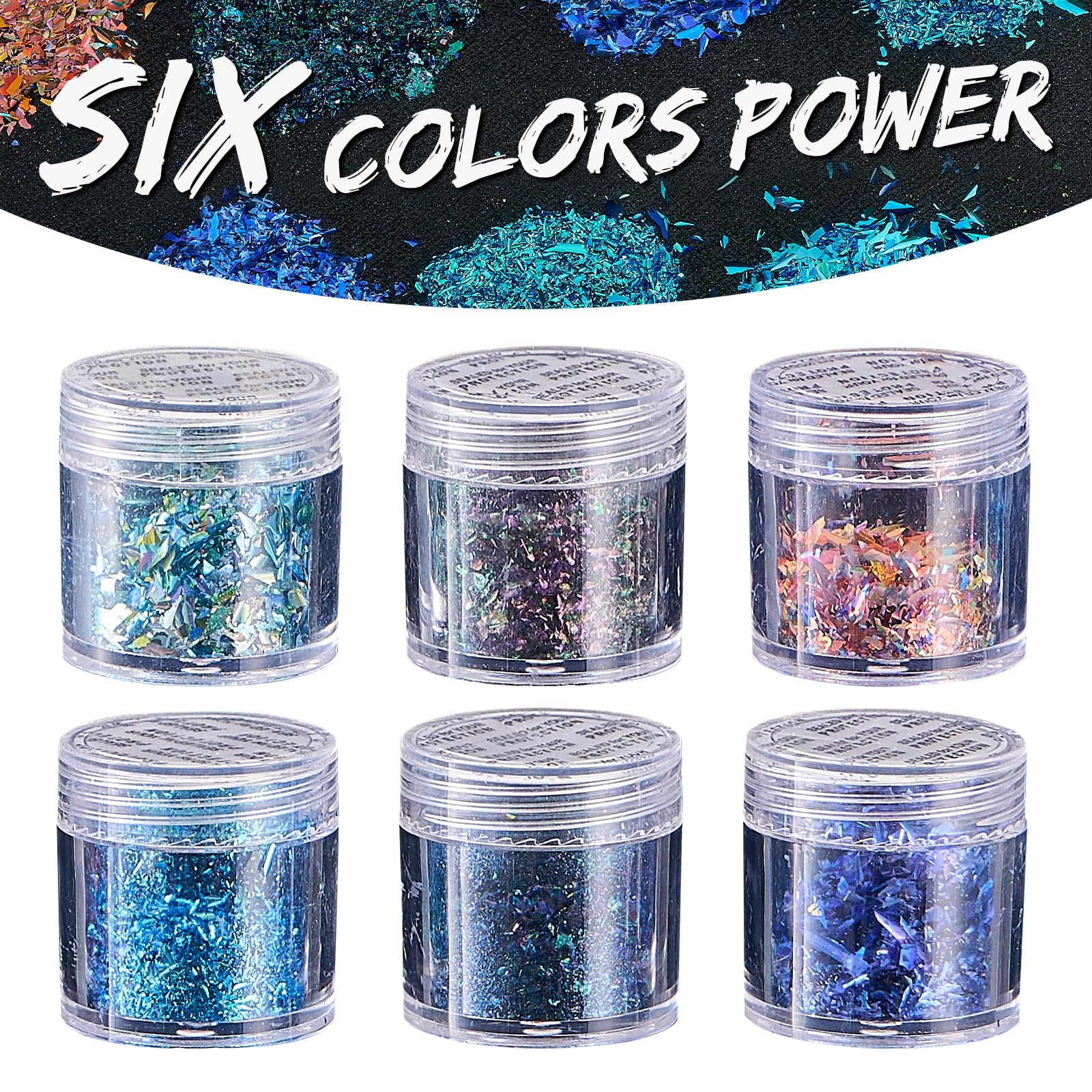 Chameleon Chrome Nail Powder swatch demonstrates shifting colors from silver to blue.