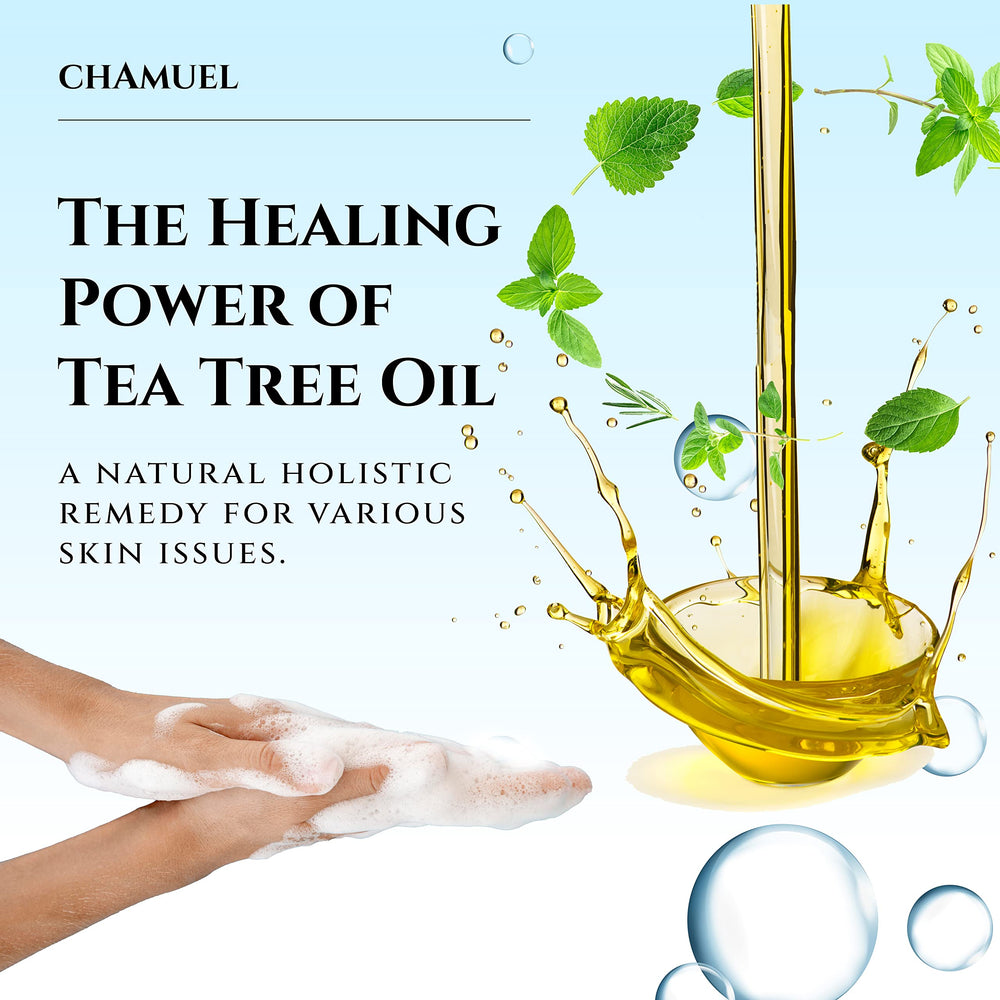 Chamuel Tea Tree Body Wash used for a cooling post-gym rinse.