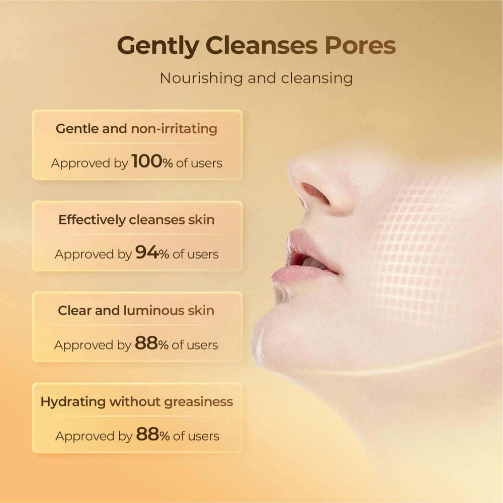 CHANDO HIMALAYA Gold Diamond Cleanser closeup showing rich foam texture for soft cleanse