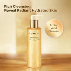 CHANDO HIMALAYA Gold Diamond Cleanser foam lather ready for gentle cleansing