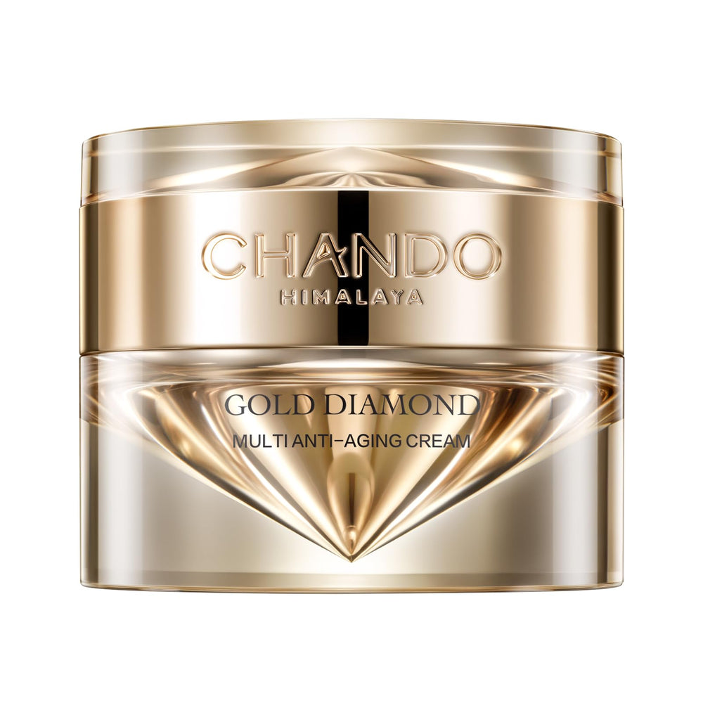 CHANDO HIMALAYA Gold Diamond Cream jar close-up for premium skin nourishment
