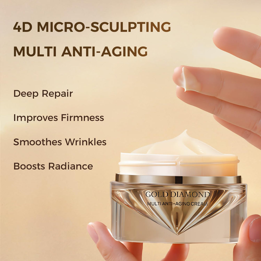 Texture swirl of CHANDO HIMALAYA Gold Diamond Cream showing rich consistency