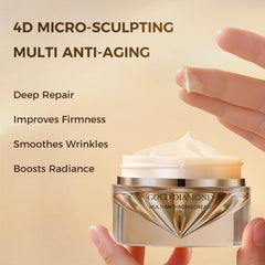 Texture swirl of CHANDO HIMALAYA Gold Diamond Cream showing rich consistency