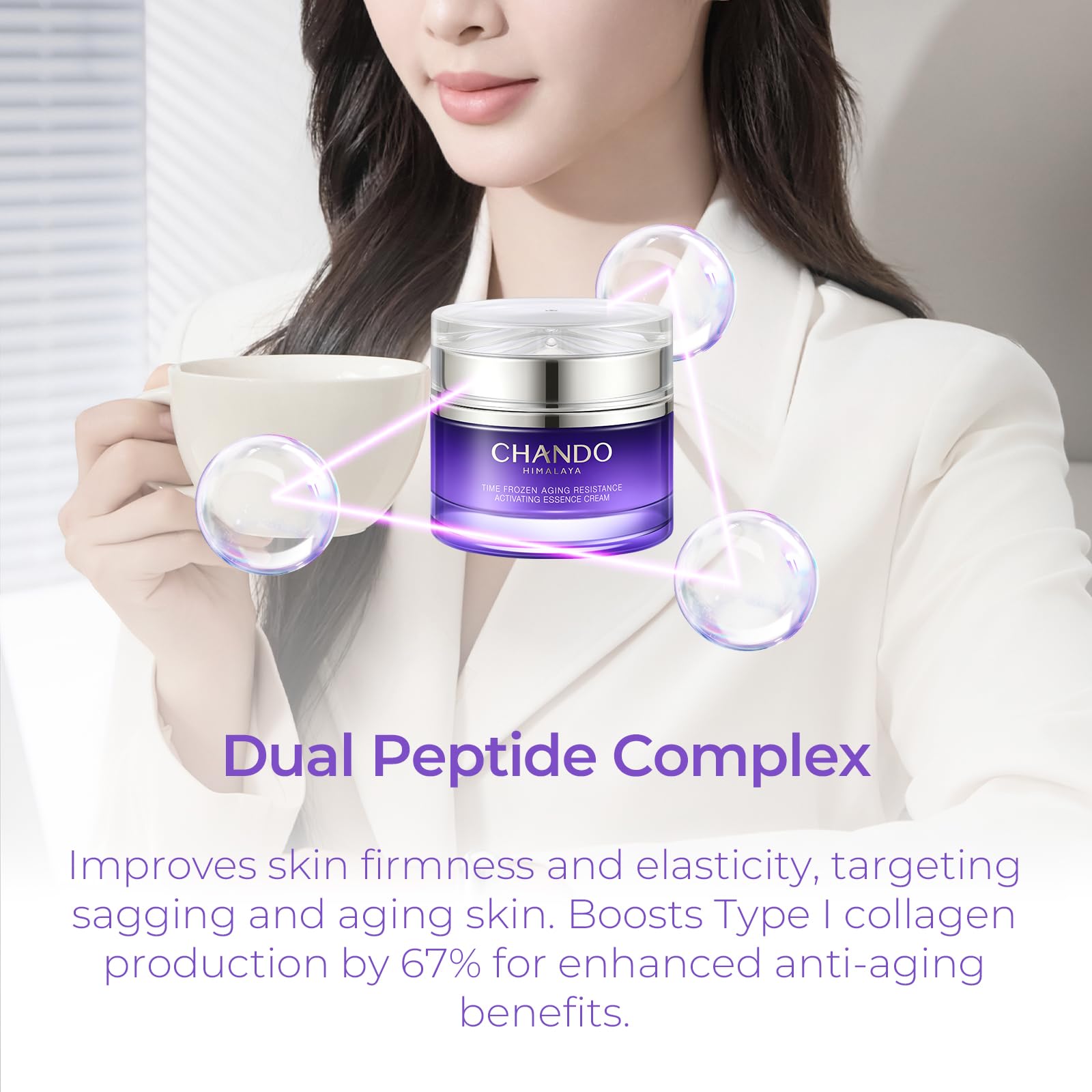 CHANDO HIMALAYA Repair Face Cream packaging box showcases premium skincare line.