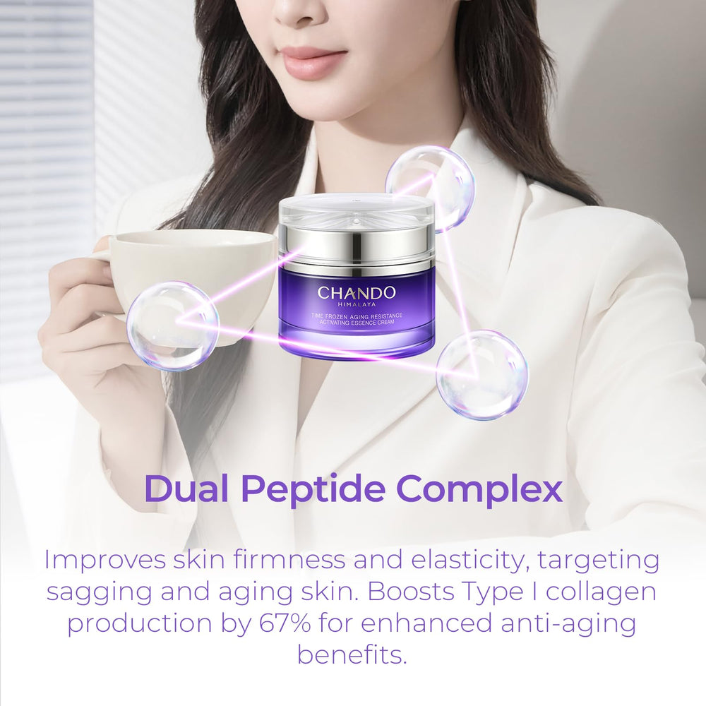 CHANDO HIMALAYA Repair Face Cream packaging box showcases premium skincare line.