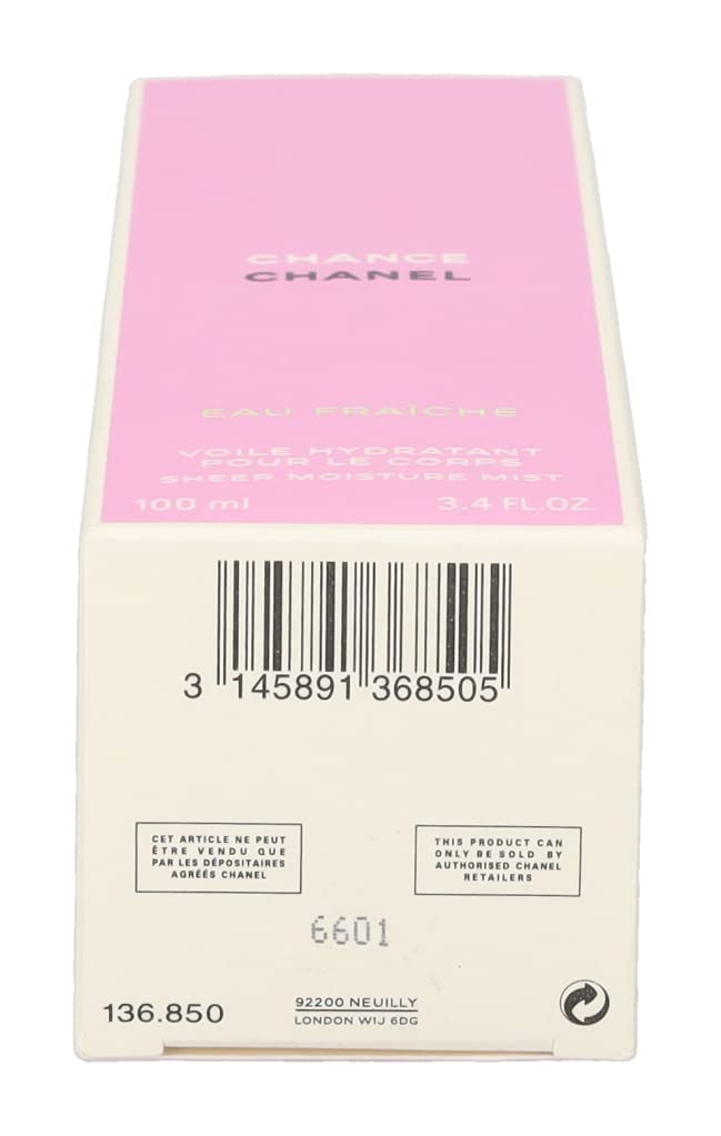 Chanel Chance Eau Fraiche mist packaging shown for display and gifting.