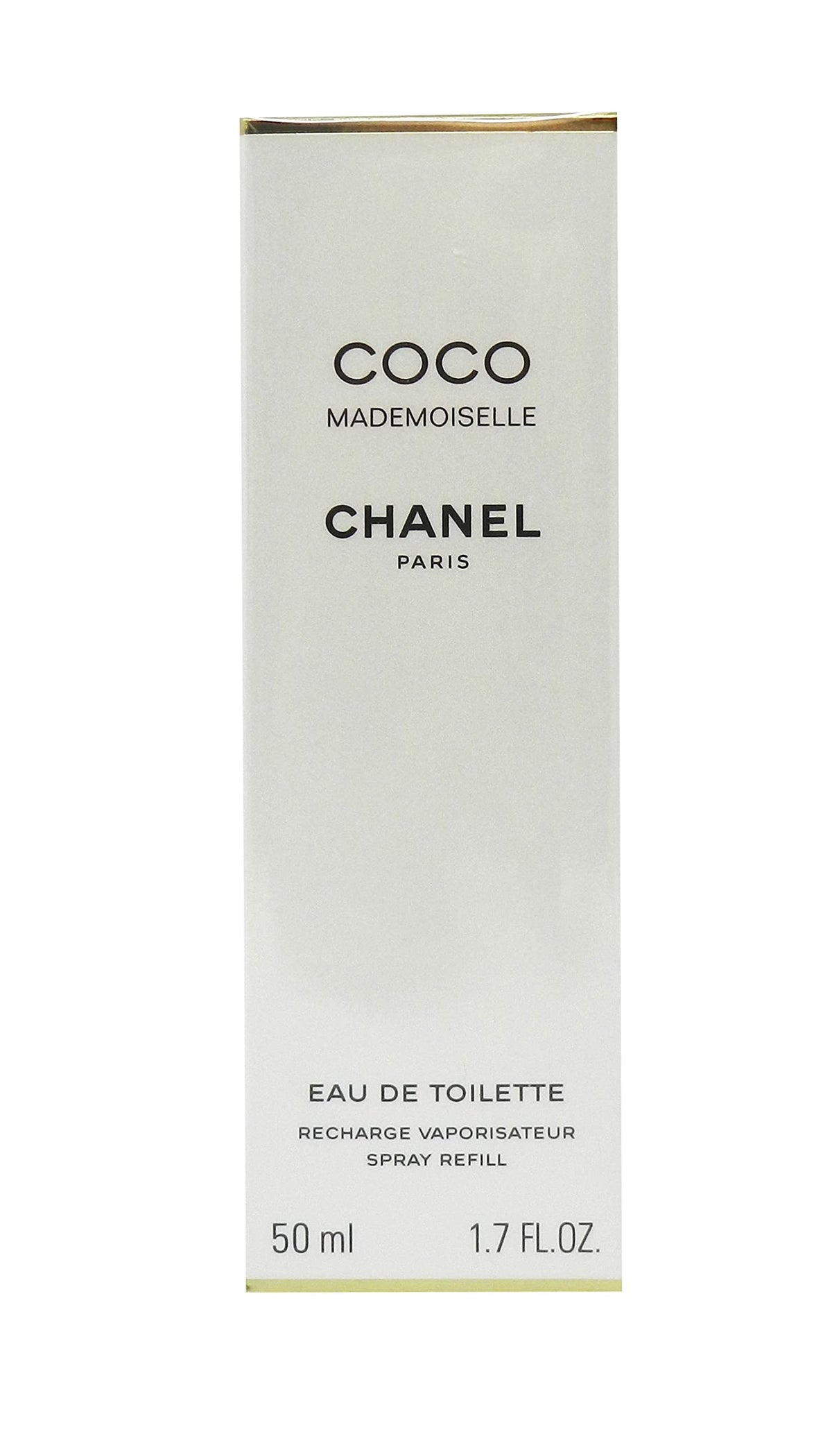 Chanel Coco Mademoiselle EDT bottle front view, classic feminine fragrance for daily wear