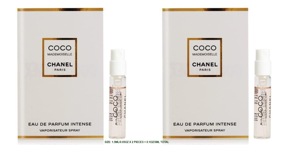 CHANEL Coco Mademoiselle Intense 1.5ml vial for sampling and travel.