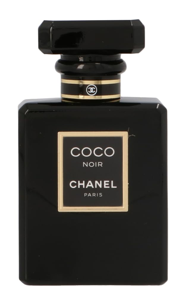 CHANEL Coco Noir bottle closeup showing a sleek black design for refined nights